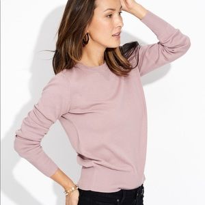 Pale Mauve Cotton Sweater Sweatshirt M